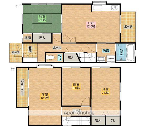 南海電鉄南海本線 岸和田駅 徒歩7分 2階建 築27年(4LDK)の間取り写真