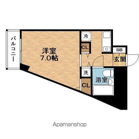 ETOILEKITAUMEDA(1K/4階)の間取り写真