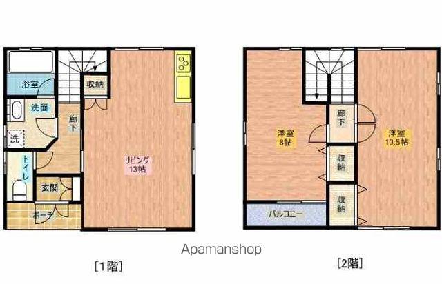 北陸本線 敦賀駅 バス乗車時間:35分 ひばりヶ丘町バス停で下車 徒歩5分 2階建 築19年(3LDK)の間取り写真