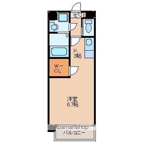 エミール小川(1K/4階)の間取り写真
