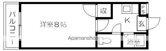コーポ渡鹿(1K/2階)の間取り写真