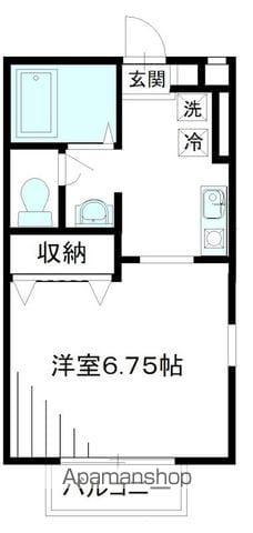 サンヒルズ(1K/2階)の間取り写真