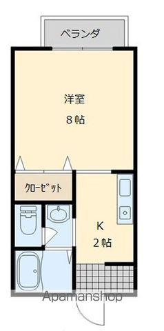 あびた2(1K/1階)の間取り写真
