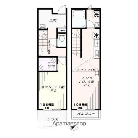 COZY SITE(1LDK)の間取り写真