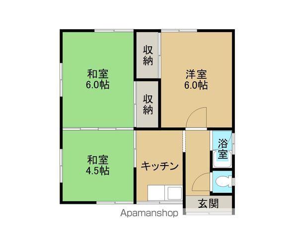 紀勢本線 道成寺駅 徒歩17分 1階建 築44年(3K)の間取り写真
