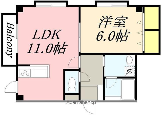 アーバンパレス大手町(1LDK/2階)の間取り写真