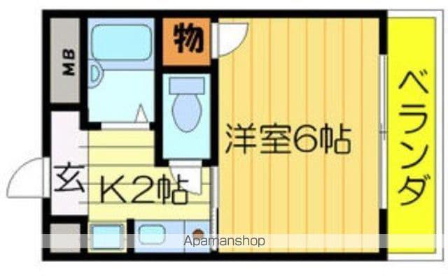 ヤサカフォーユ(1K/2階)の間取り写真