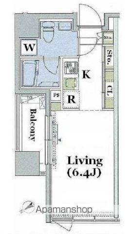 グランヴァンジーベック板橋(1K/2階)の間取り写真