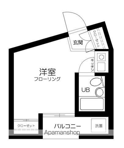 プリンス中野(ワンルーム/3階)の間取り写真