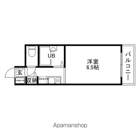 キューブコート瀬田(1K/4階)の間取り写真