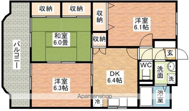 柳原マンションⅠ(3DK/1階)の間取り写真