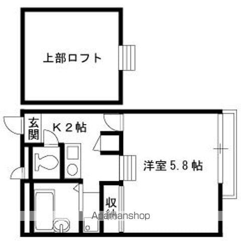 レオパレスRYUSEI中道通(1K/3階)の間取り写真