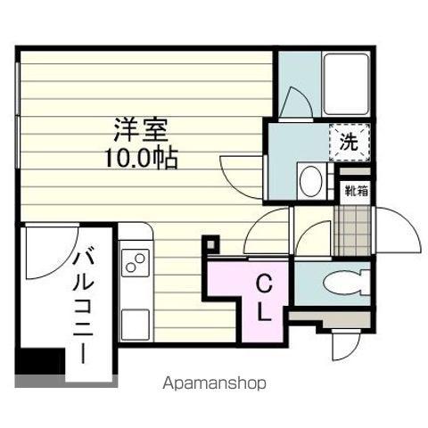 D DESIGN上之園(ワンルーム/7階)の間取り写真