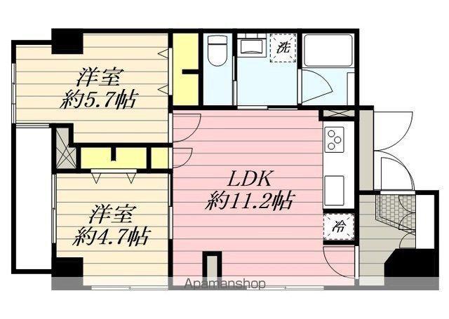 ミリアレジデンス上池袋(2LDK/3階)の間取り写真
