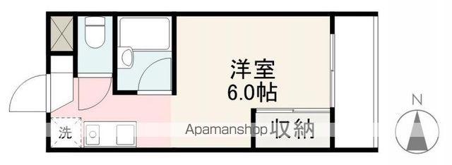 アカデミーハイツⅠ(ワンルーム/2階)の間取り写真