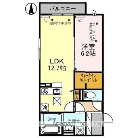 DーRESIDENCE藤江Ⅱ(1LDK/1階)の間取り写真