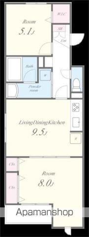 ユーフォリア本中山(1SLDK/1階)の間取り写真