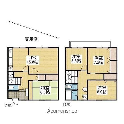 アルトガーデン道後(4LDK/2階)の間取り写真