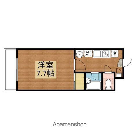 BONHEUR(1K/1階)の間取り写真