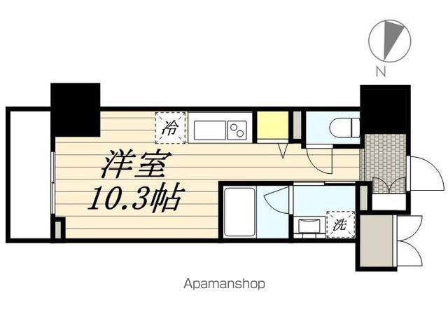 ロイジェントパークス千葉中央(ワンルーム/14階)の間取り写真