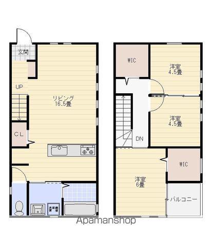 牟岐線 二軒屋駅 徒歩14分 2階建 築9年(3LDK)の間取り写真
