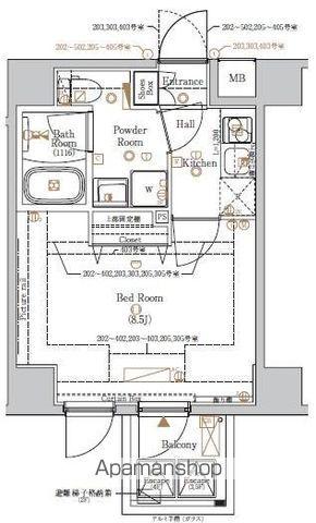 ラフィスタ中板橋Ⅱ(1K/4階)の間取り写真