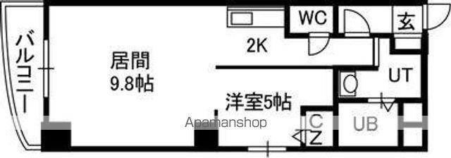 プルミエール札幌(1LDK/5階)の間取り写真