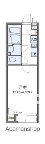 クレイノペルレシュロス Ⅸ(1K/2階)の間取り写真