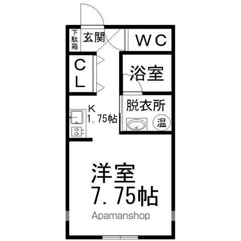 アランチーニ(1K/1階)の間取り写真