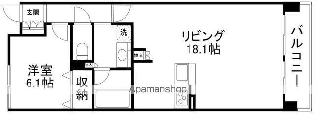 プレサンスロジェ草津駅前(1LDK/14階)の間取り写真
