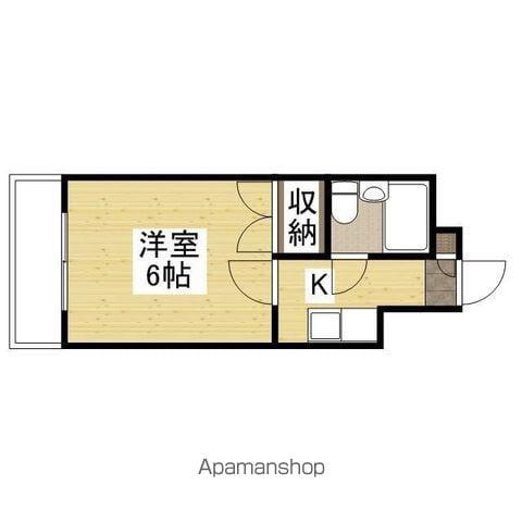 房尾本店2丁目ビル(1K/6階)の間取り写真