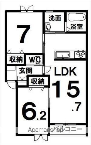 ETOILE MATIN(2LDK/3階)の間取り写真