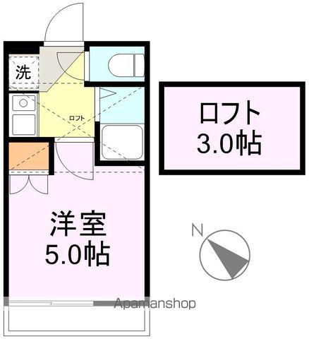 アップルハウス恵和町2(1K/2階)の間取り写真