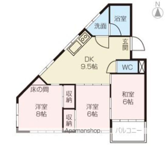 コーポ小林Ⅱ(3DK/3階)の間取り写真