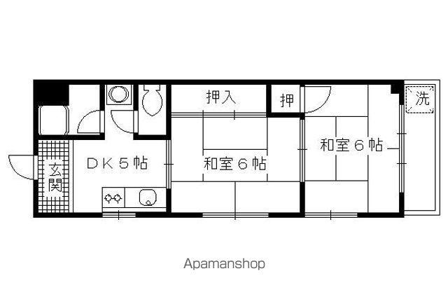 ゆたかマンション(2DK/2階)の間取り写真