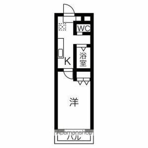 A・CITY三河安城東町Ⅱ(1K/2階)の間取り写真