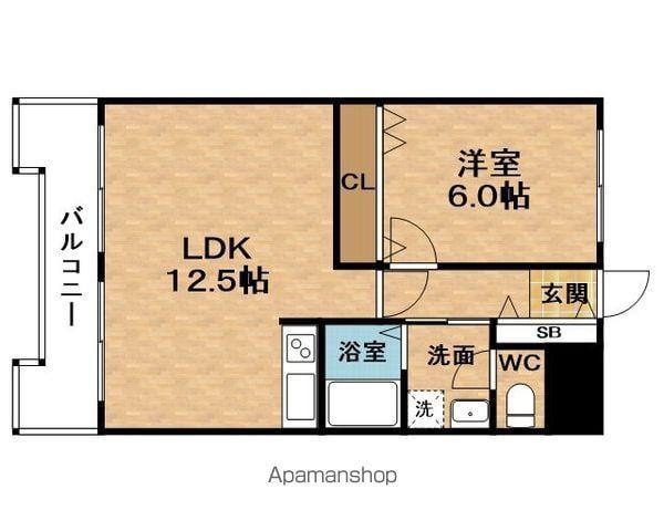 阪神HIGHグレードマンション5番館(1LDK/4階)の間取り写真