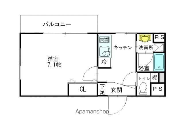 サンライトマンション(1K/3階)の間取り写真