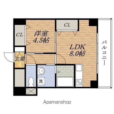 パークモダン新大阪旧サムティ新大阪ウエスト(1LDK/9階)の間取り写真