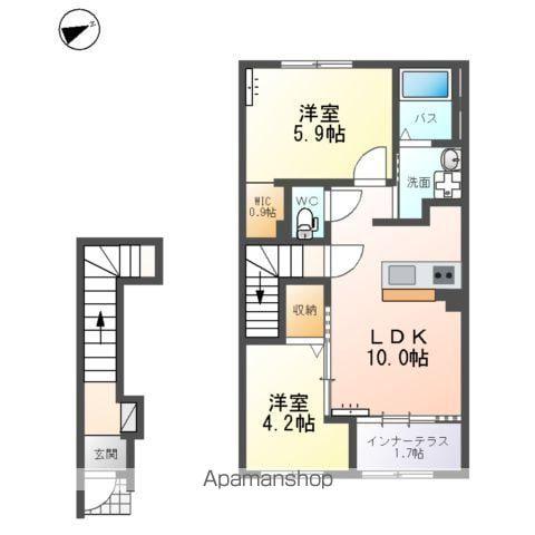 メゾン・杉山(2LDK/2階)の間取り写真