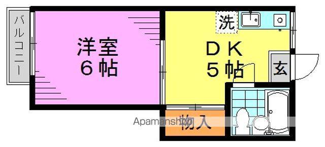 カーサ杉並(1DK/2階)の間取り写真