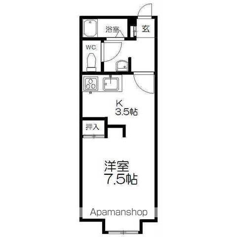 カトレア文京台(1K/1階)の間取り写真