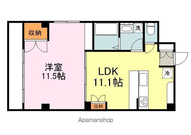 クレスト明治町(1LDK/3階)の間取り写真