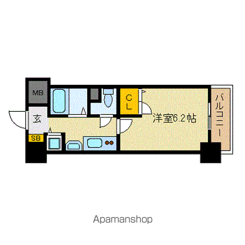 プレサンス泉セントマーク(1K/3階)の間取り写真