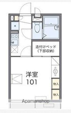 レオパレスタカギⅢ(1K/1階)の間取り写真