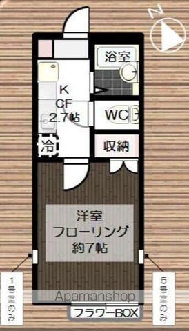 白鳥パークハイム(1K/1階)の間取り写真