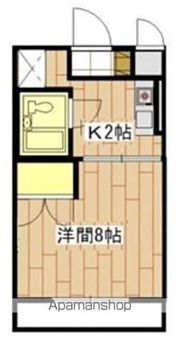 グランパレI(1K/3階)の間取り写真