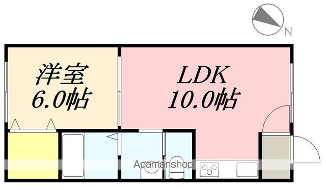 ピュアパレス北昭和(1LDK/4階)の間取り写真