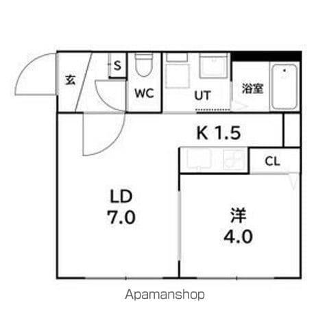 ラフィーネ澄川Ⅲ(1LDK/2階)の間取り写真