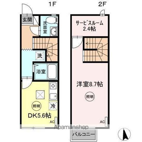 グレースタウンⅡ A(1SLDK/1階)の間取り写真